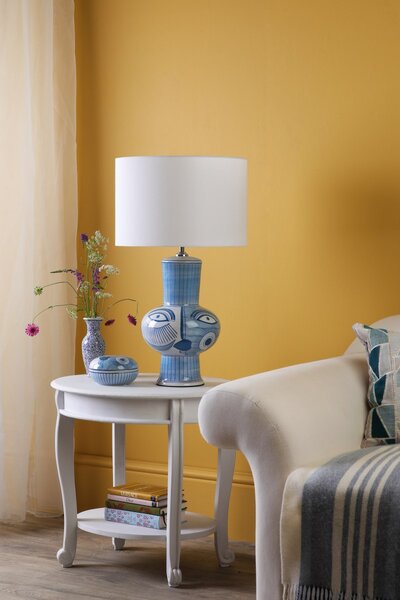 Dar Lighting glamour modern asztali lámpa picasso fehér kék darpic4323
