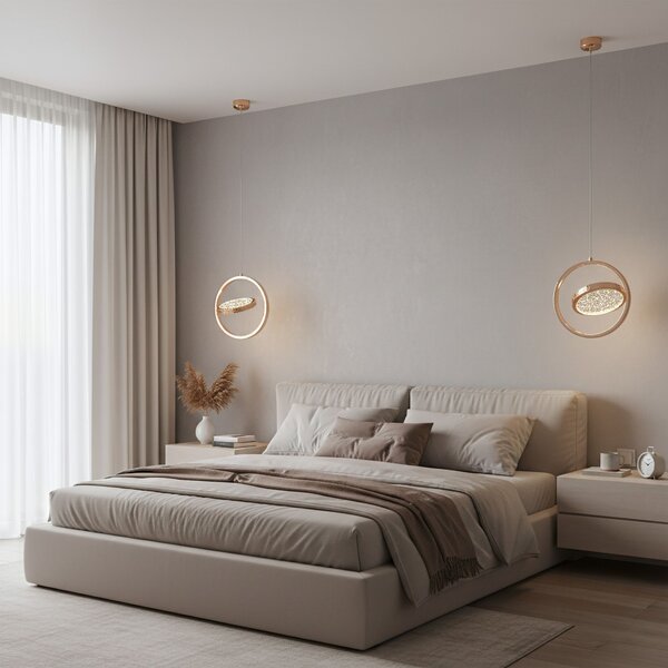 Kristály Csillár LHJ106-1CP LIGHT ROSE GOLD