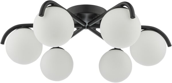Dar Lighting modern mennyezeti lámpa orlena fehér matt fekete darorl6422
