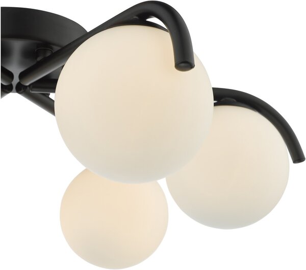 Dar Lighting modern mennyezeti lámpa orlena fehér matt fekete darorl6422
