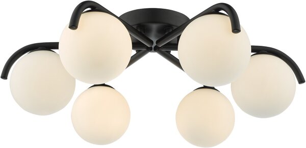 Dar Lighting modern mennyezeti lámpa orlena fehér matt fekete darorl6422