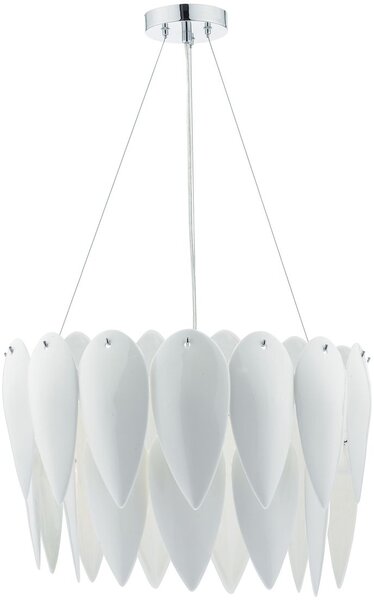 Dar Lighting glamour modern függeszték phillipa fehér króm darphi032