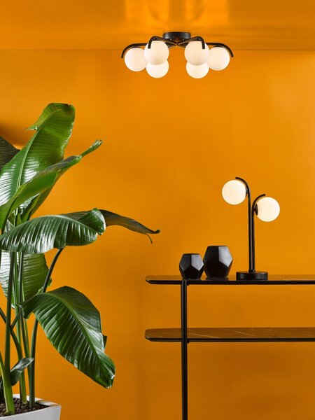 Dar Lighting modern mennyezeti lámpa orlena fehér matt fekete darorl6422