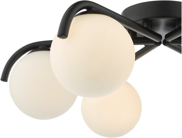 Dar Lighting modern mennyezeti lámpa orlena fehér matt fekete darorl6422
