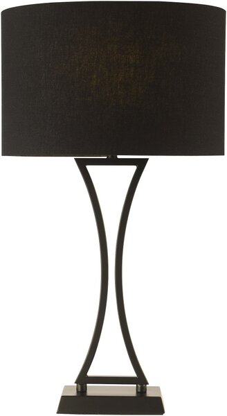 Dar Lighting glamour modern asztali lámpa oporto matt fekete daropo4122