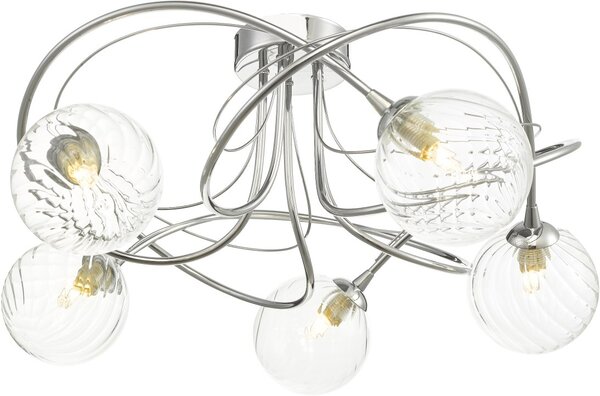 Dar Lighting modern mennyezeti lámpa onawa csiszolt króm darona5450-03