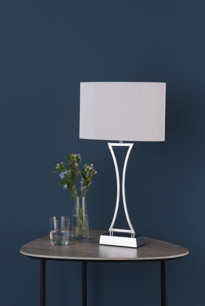 Dar Lighting glamour modern asztali lámpa oporto csiszolt króm daropo4150