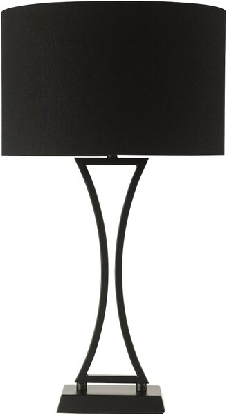 Dar Lighting glamour modern asztali lámpa oporto matt fekete daropo4122