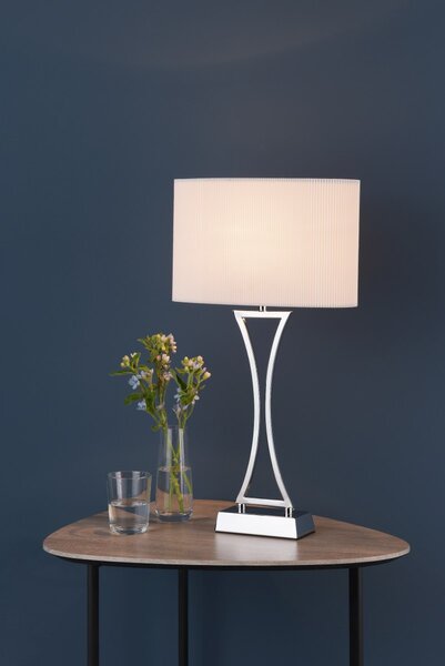 Dar Lighting glamour modern asztali lámpa oporto csiszolt króm daropo4150