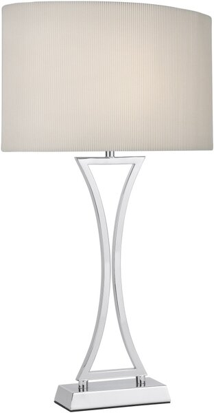 Dar Lighting glamour modern asztali lámpa oporto csiszolt króm daropo4150