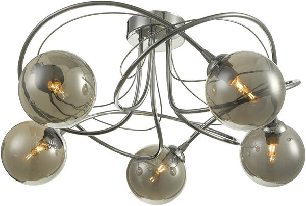 Dar Lighting modern mennyezeti lámpa onawa csiszolt króm darona5450-01