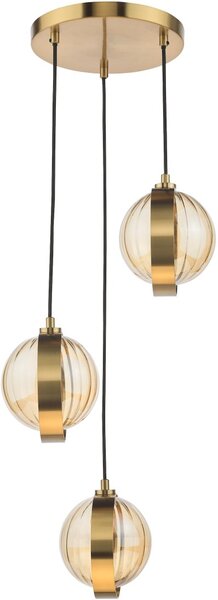 Dar Lighting glamour modern függeszték ophira antik arany borostyán daroph0335