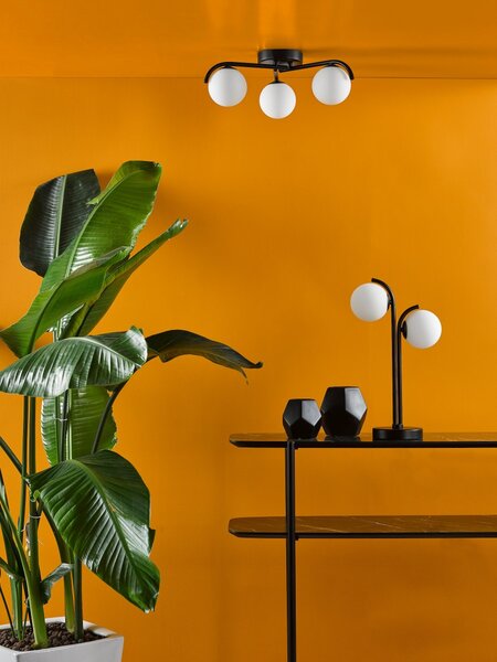 Dar Lighting modern asztali lámpa orlena fehér matt fekete darorl4222