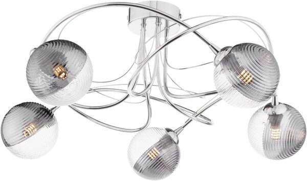 Dar Lighting modern mennyezeti lámpa onawa csiszolt króm darona5450-18
