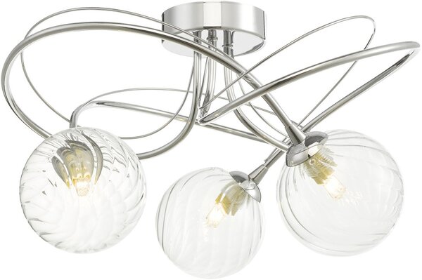 Dar Lighting modern mennyezeti lámpa onawa csiszolt króm darona5350-03