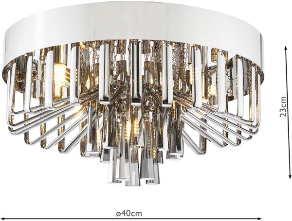 Dar Lighting glamour modern mennyezeti lámpa olin csiszolt króm daroli5410