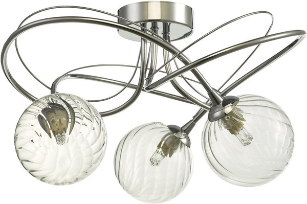 Dar Lighting modern mennyezeti lámpa onawa csiszolt króm darona5350-03
