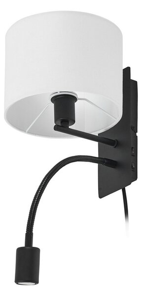 Fali Lámpa Lindby, Florens, dimmable, Fehér, Nappali, Szövet / Textília, Modern