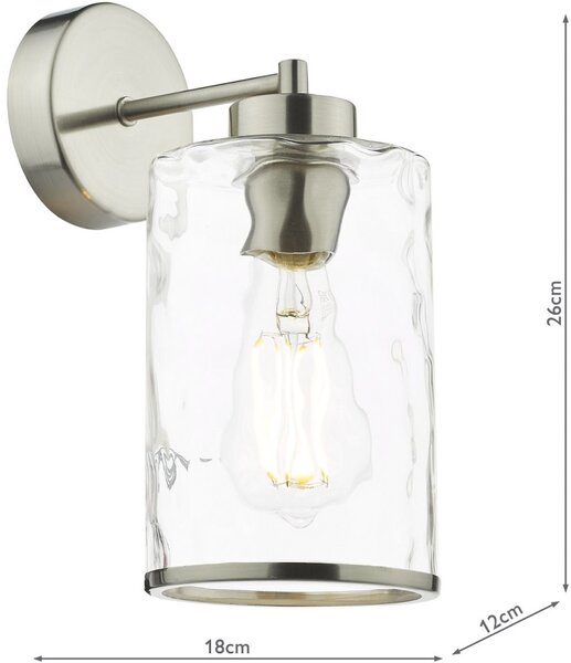 Dar Lighting modern fali lámpa olsen szatén króm darols0746
