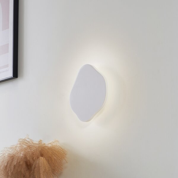 Fali Lámpa Lindby, Nielson, dimmable, Fehér, Nappali, Gipsz / Agyag, Modern