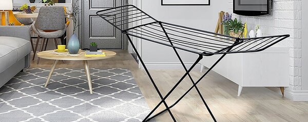 Erga Model TOP Fekete, ruhaszárító 166x46x88 cm, fekete, ERG-SEP-10SUSSTOBLA16