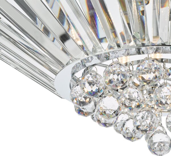 Dar Lighting glamour kristály modern mennyezeti lámpa nimbus króm darnim5050