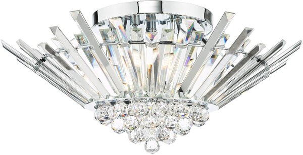 Dar Lighting glamour kristály modern mennyezeti lámpa nimbus króm darnim5050