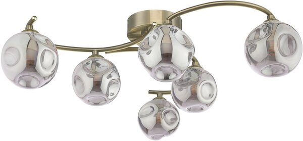 Dar Lighting modern mennyezeti lámpa nakita antik sárgaréz füstös darnak6475-28