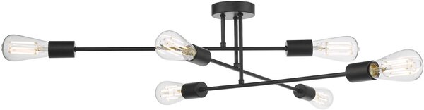 Dar Lighting modern mennyezeti lámpa neve matt fekete darnev6422