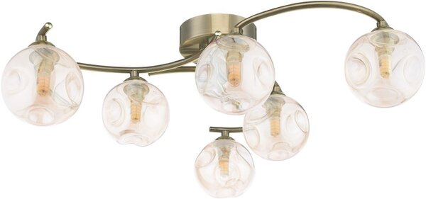 Dar Lighting modern mennyezeti lámpa nakita antik sárgaréz borostyán darnak6475-27