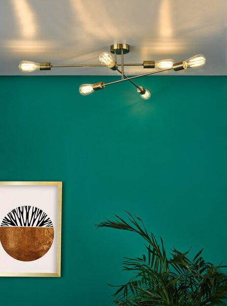Dar Lighting modern mennyezeti lámpa neve antik sárgaréz darnev6475