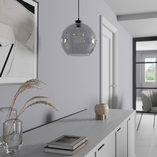 Függőlámpa TK Lighting, Cubus, dimmable, Szürke, Nappali, Üveg, Modern