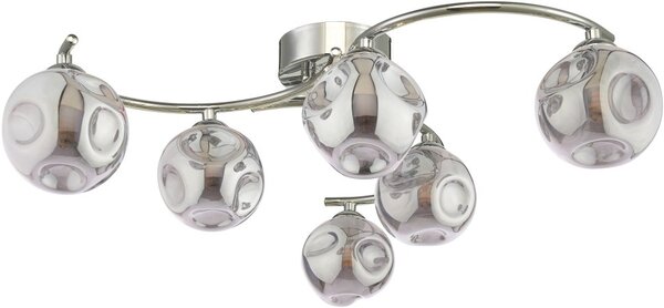 Dar Lighting modern mennyezeti lámpa nakita füstös csiszolt króm darnak6450-28