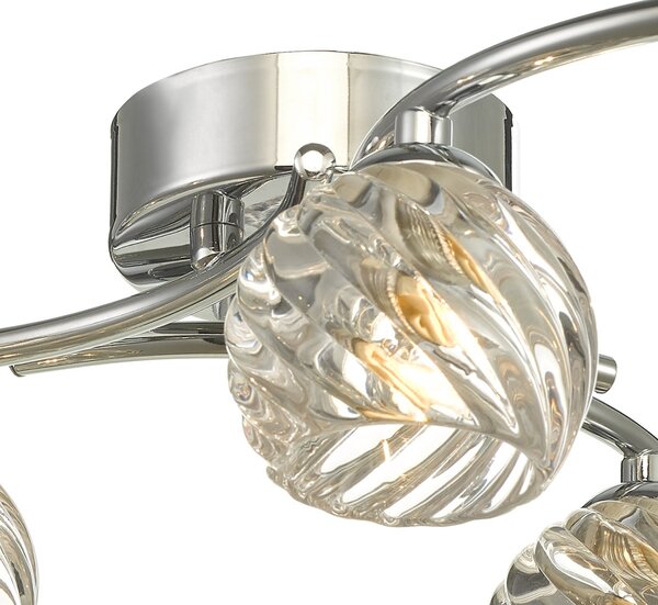 Dar Lighting modern mennyezeti lámpa nakita csiszolt króm darnak6450-05