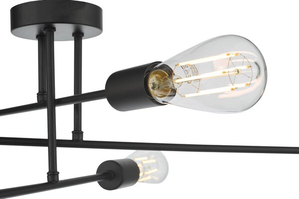 Dar Lighting modern mennyezeti lámpa neve matt fekete darnev6422