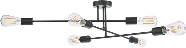 Dar Lighting modern mennyezeti lámpa neve matt fekete darnev6422
