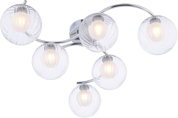 Dar Lighting modern mennyezeti lámpa nakita csiszolt króm darnak6450-20