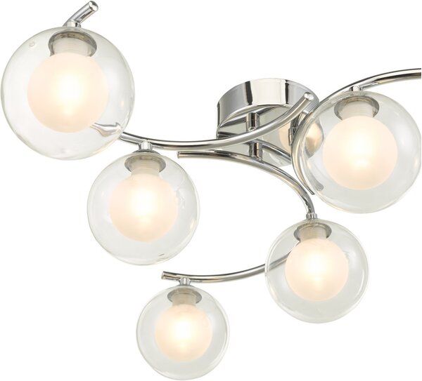 Dar Lighting modern mennyezeti lámpa nakita csiszolt króm darnak6450-04