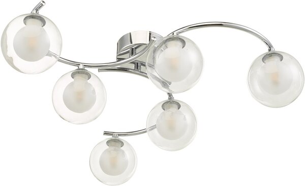 Dar Lighting modern mennyezeti lámpa nakita csiszolt króm darnak6450-04