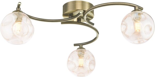 Dar Lighting modern mennyezeti lámpa nakita antik sárgaréz borostyán darnak5375-27