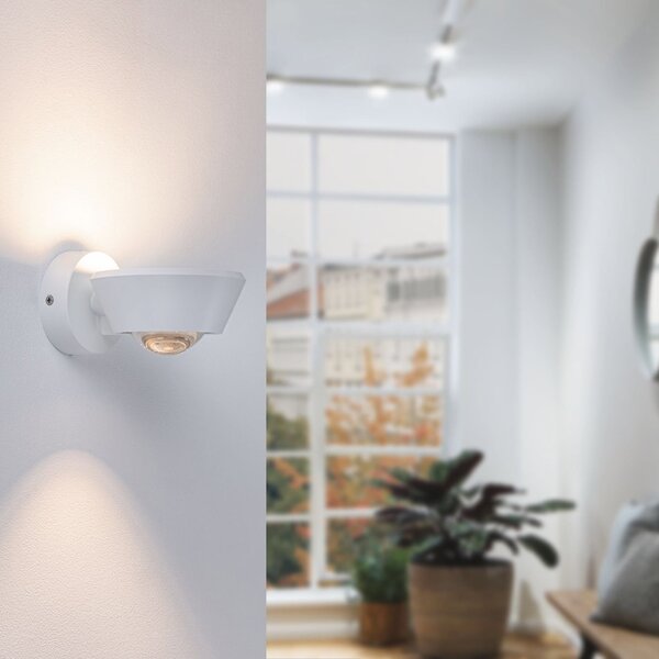 Fali Lámpa Paulmann, Sabik, dimmable, Fehér, Nappali, Műanyag, Modern