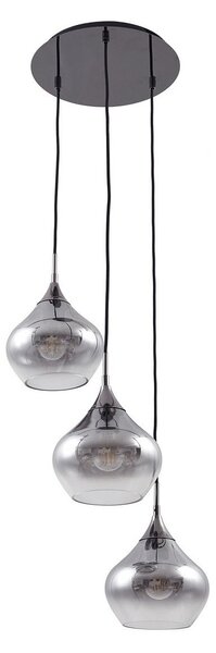 Függőlámpa Lucande, Jarven, dimmable, Szürke, Étkező, Üveg, Modern