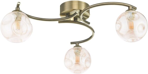 Dar Lighting modern mennyezeti lámpa nakita antik sárgaréz borostyán darnak5375-27