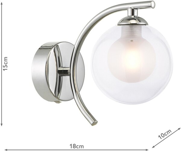 Dar Lighting modern fali lámpa nakita csiszolt króm darnak0750-04