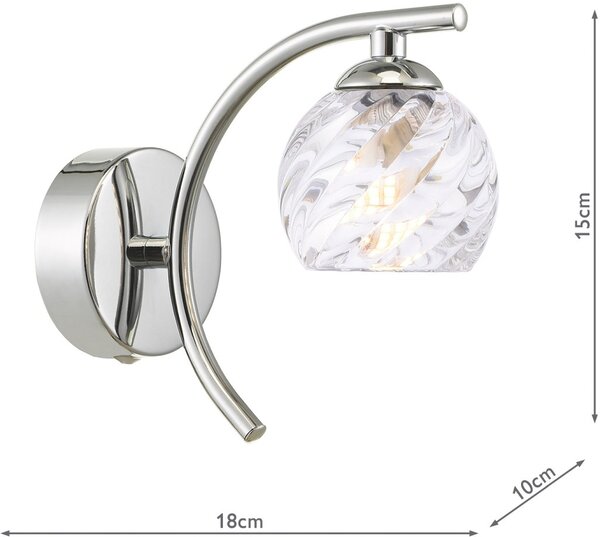 Dar Lighting modern fali lámpa nakita csiszolt króm darnak0750-05