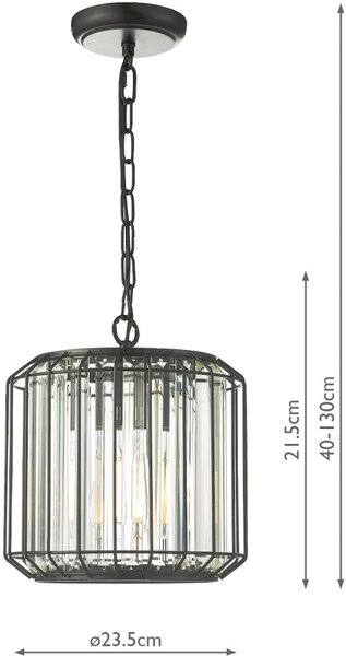 Dar Lighting modern függeszték naeva matt fekete darnae0122