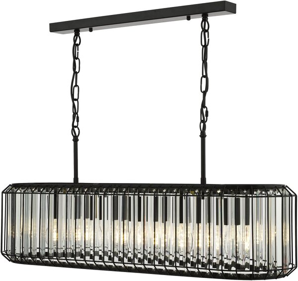 Dar Lighting kristály modern függeszték naeva matt fekete darnae0522