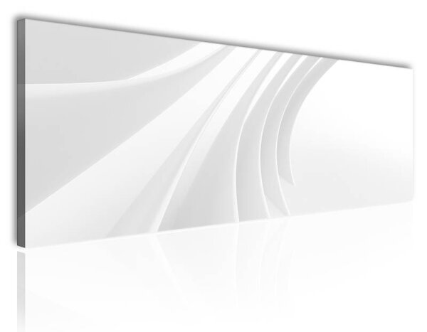 120x50cm - Halvány fehér 3D ívek vászonkép