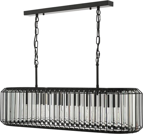 Dar Lighting kristály modern függeszték naeva matt fekete darnae0522