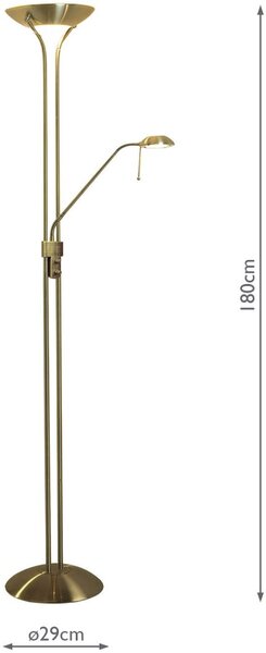 Dar Lighting modern állólámpa montana antik sárgaréz darmon4975